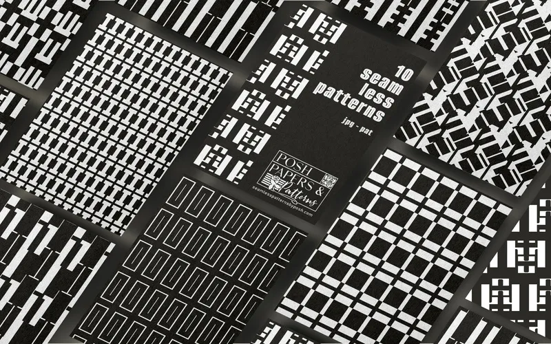 Free Black & White Geometric Patterns