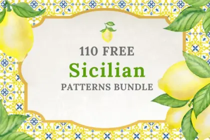110 Free sicilian pattern bundle feature image