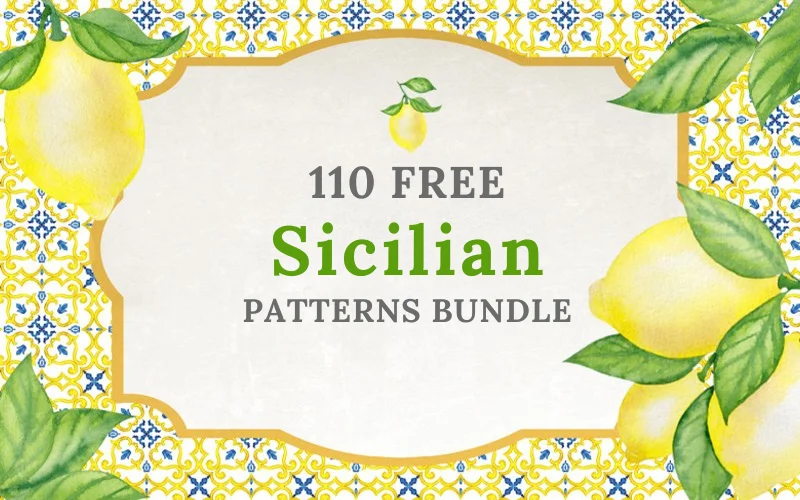 110 Free sicilian pattern bundle feature image