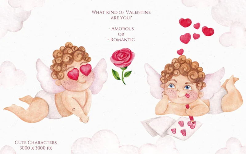 cute cupid for valentine's day cards